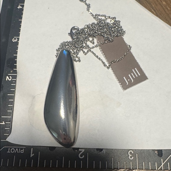 J. Jill Silver Tone Teardrop Pendant Necklace - Picture 7 of 8